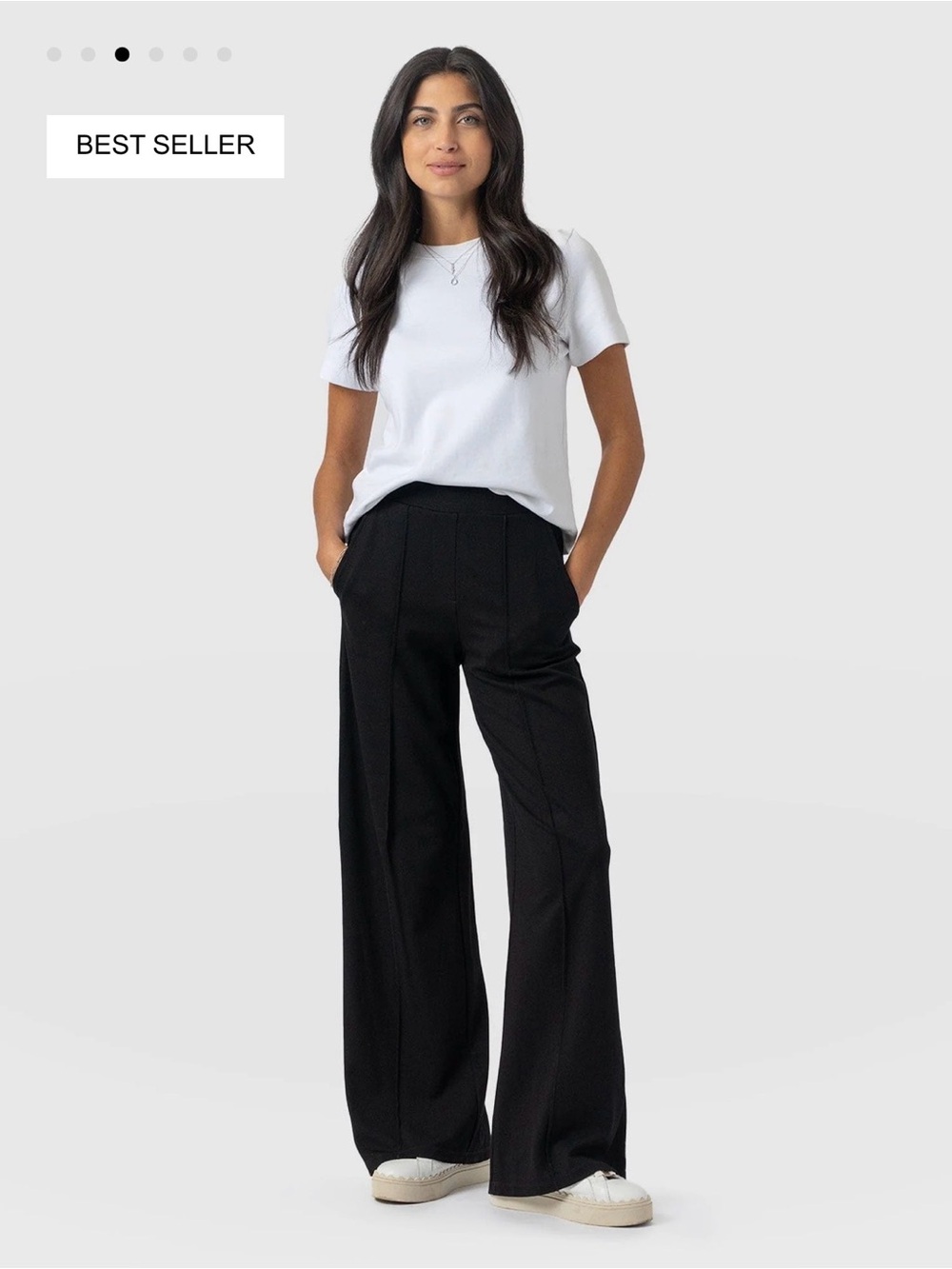 Saint + Sofia Keller Ponte Wide Leg Pant - Picture 2 of 6
